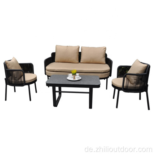 Gartenmöbel im Freien Terrasse Seil Sofa Set